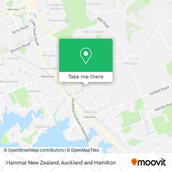 Hammar New Zealand地图
