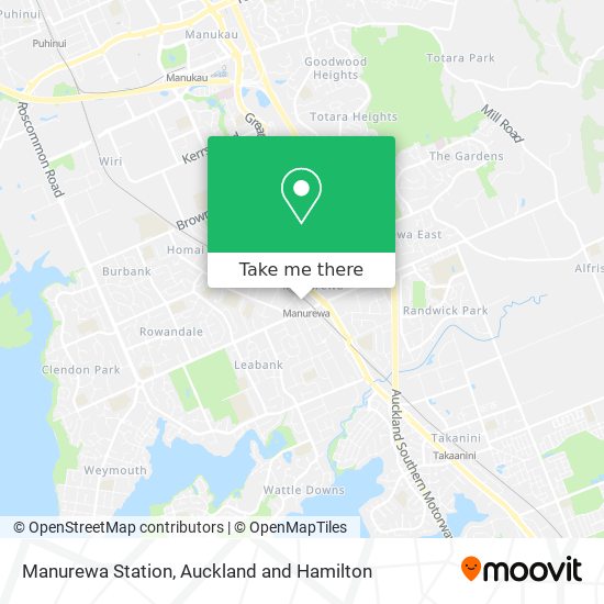 Manurewa Station map