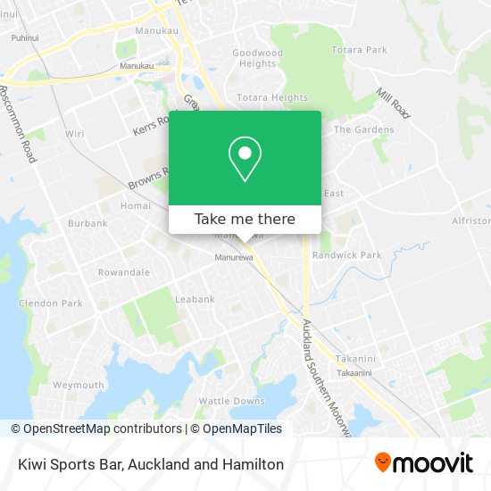 Kiwi Sports Bar map