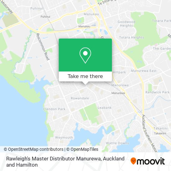 Rawleigh's Master Distributor Manurewa map