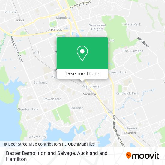 Baxter Demolition and Salvage map