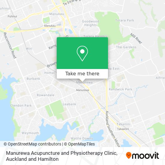 Manurewa Acupuncture and Physiotherapy Clinic map