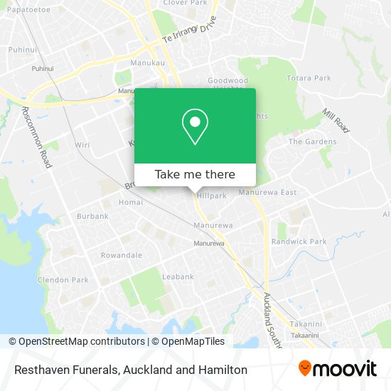 Resthaven Funerals map