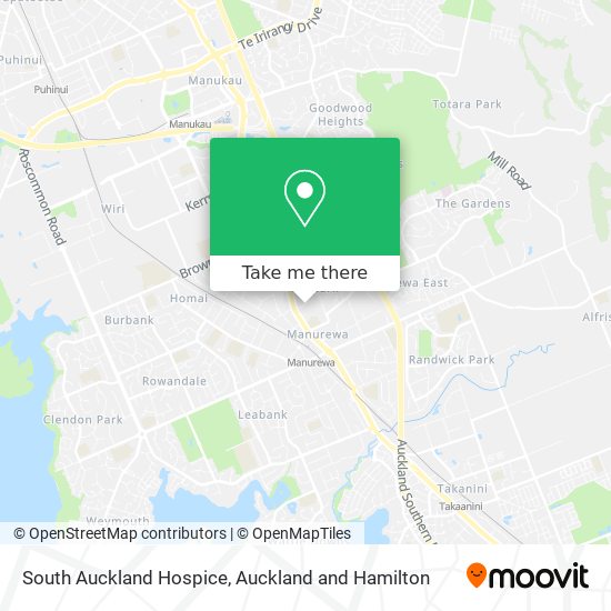 South Auckland Hospice map