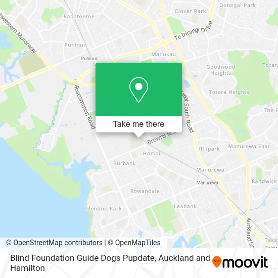 Blind Foundation Guide Dogs Pupdate map