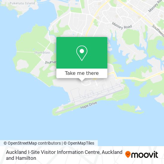 Auckland I-Site Visitor Information Centre map