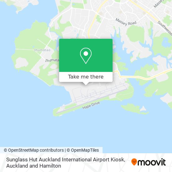 Sunglass Hut Auckland International Airport Kiosk map