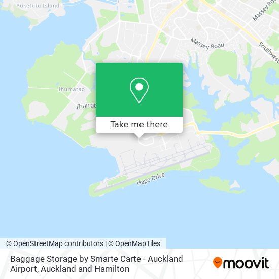 Baggage Storage by Smarte Carte - Auckland Airport map