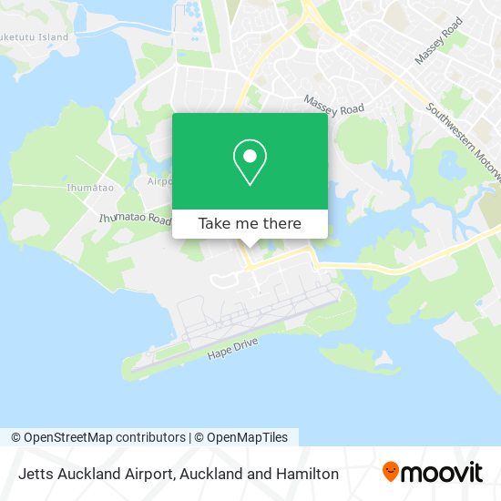 Jetts Auckland Airport map