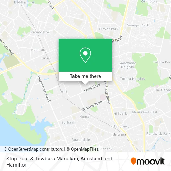 Stop Rust & Towbars Manukau map