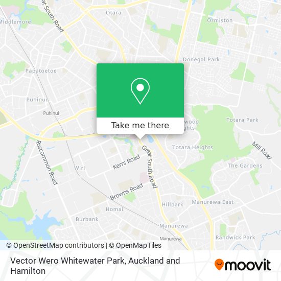 Vector Wero Whitewater Park map