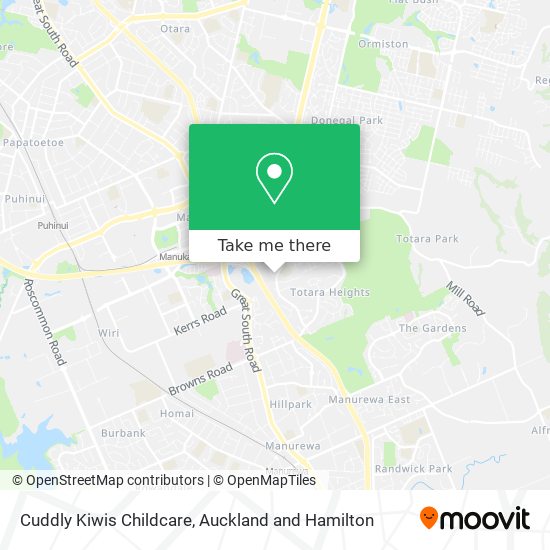 Cuddly Kiwis Childcare map