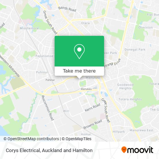 Corys Electrical map