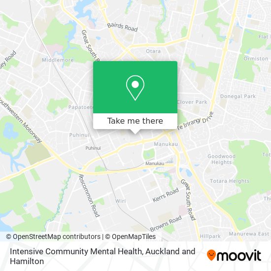 Intensive Community Mental Health map