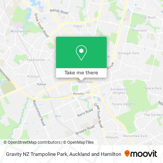 Gravity NZ Trampoline Park map