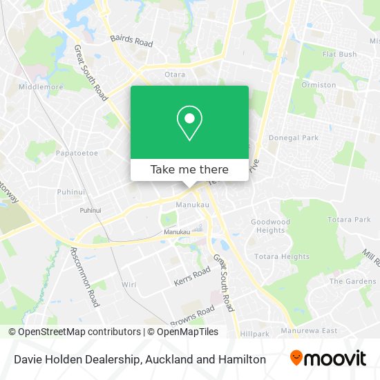 Davie Holden Dealership map