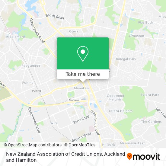 New Zealand Association of Credit Unions map