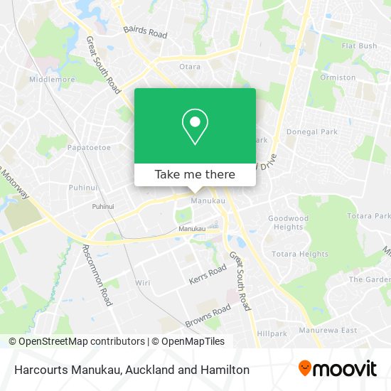 Harcourts Manukau map