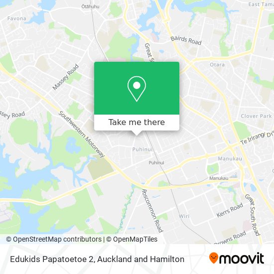 Edukids Papatoetoe 2 map