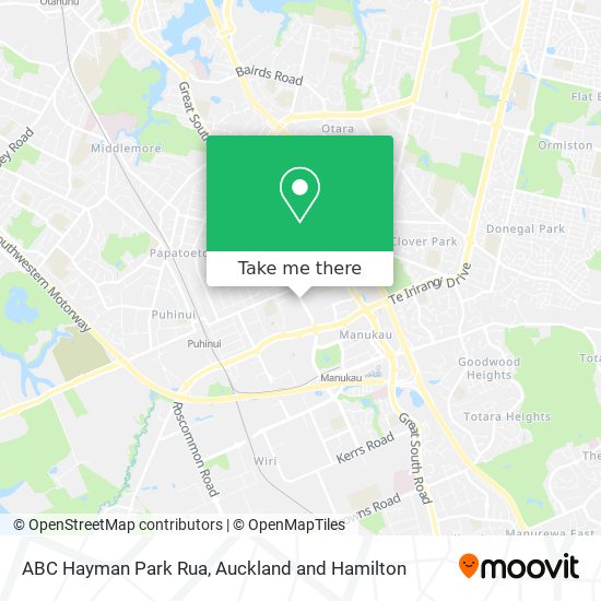 ABC Hayman Park Rua map