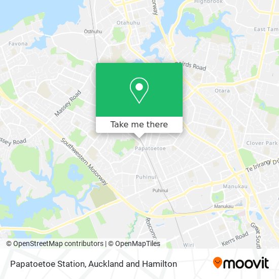 Papatoetoe Station map