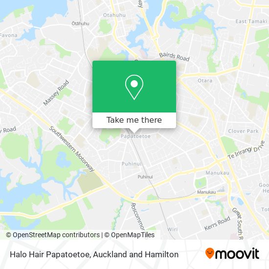 Halo Hair Papatoetoe map