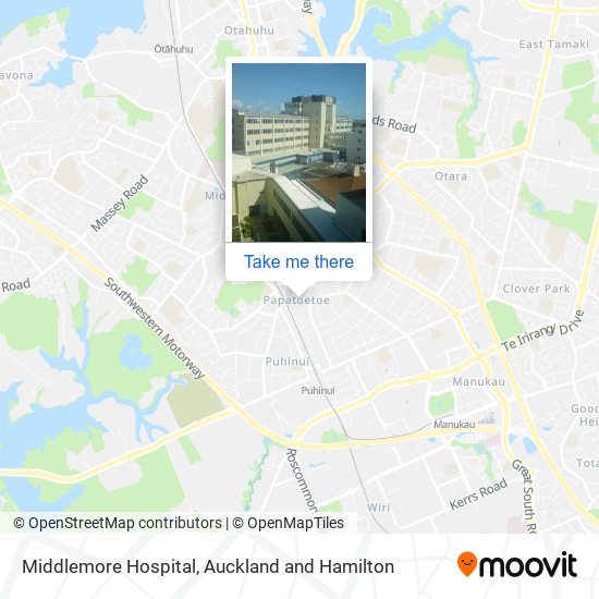 Middlemore Hospital map