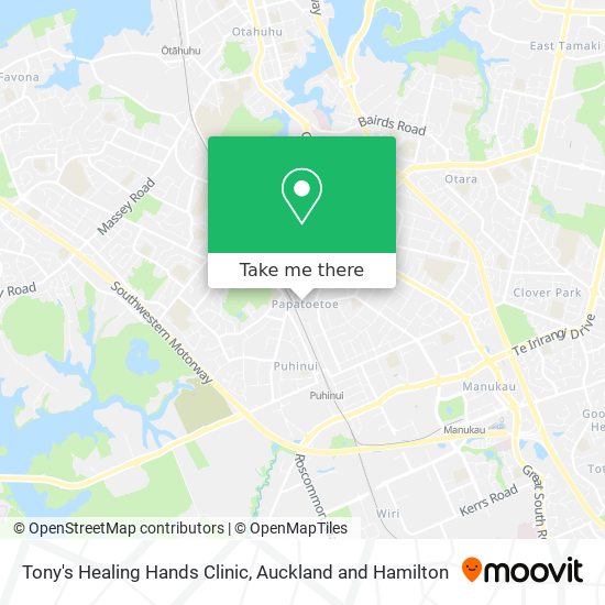 Tony's Healing Hands Clinic map