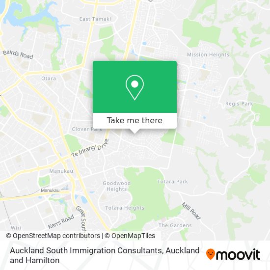 Auckland South Immigration Consultants map
