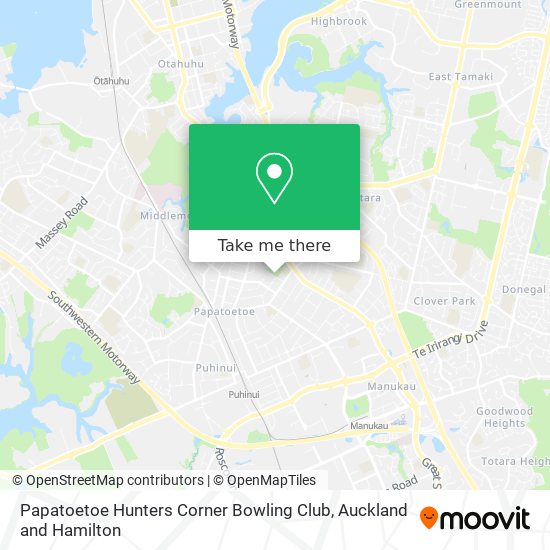 Papatoetoe Hunters Corner Bowling Club地图