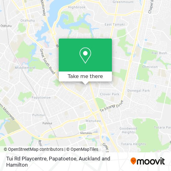 Tui Rd Playcentre, Papatoetoe map