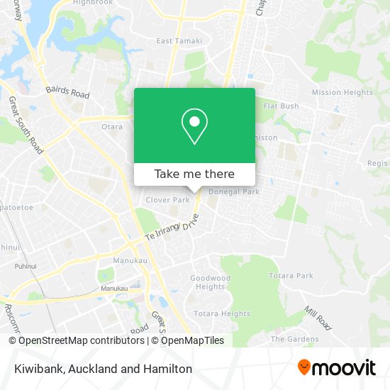 Kiwibank map