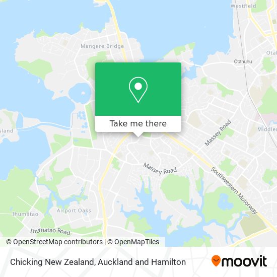 Chicking New Zealand map