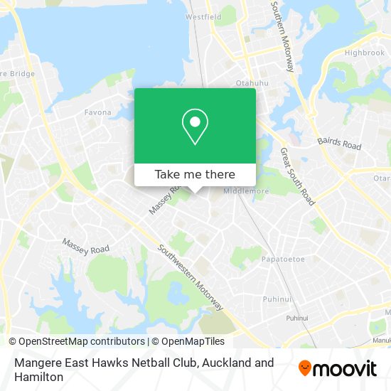 Mangere East Hawks Netball Club地图