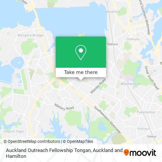 Auckland Outreach Fellowship Tongan map