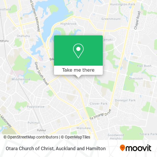 Otara Church of Christ map