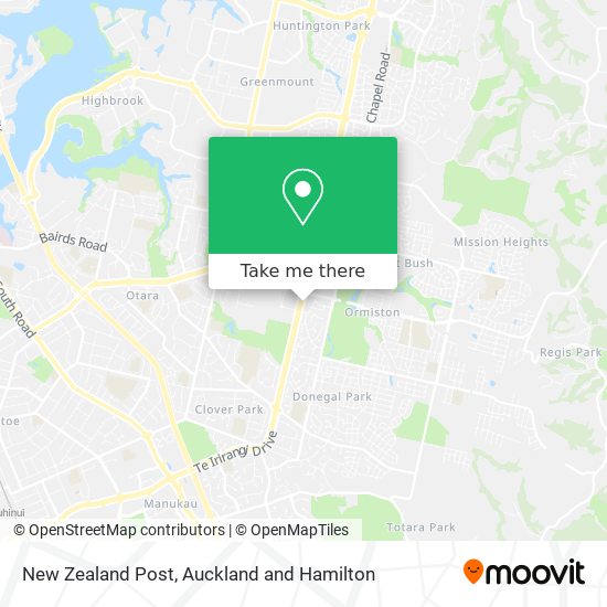 New Zealand Post map