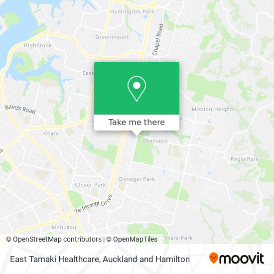 East Tamaki Healthcare map