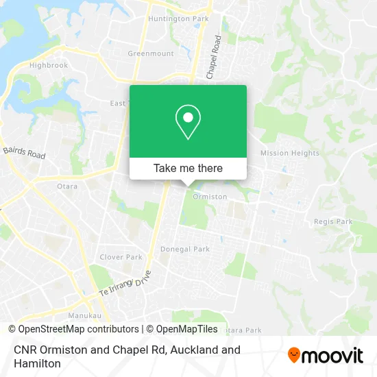 CNR Ormiston and Chapel Rd map