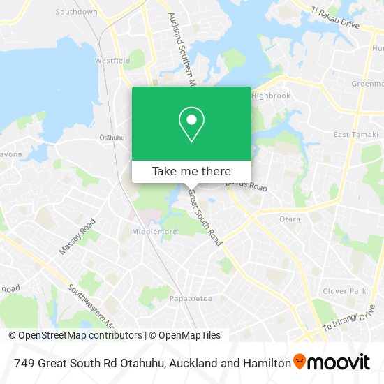 749 Great South Rd Otahuhu map