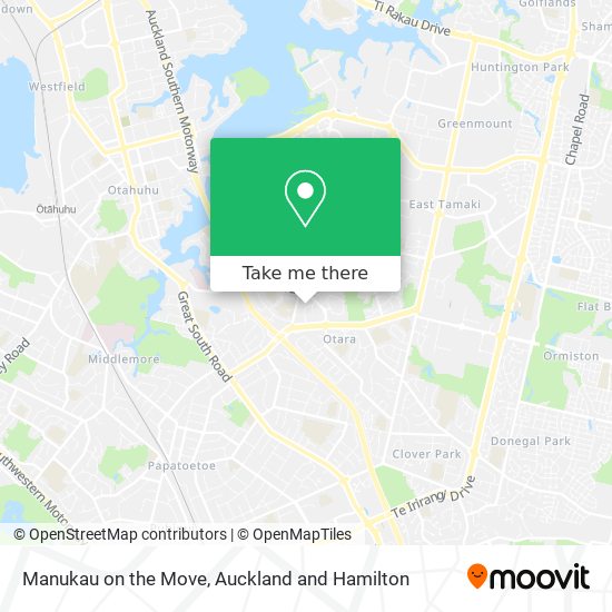 Manukau on the Move map