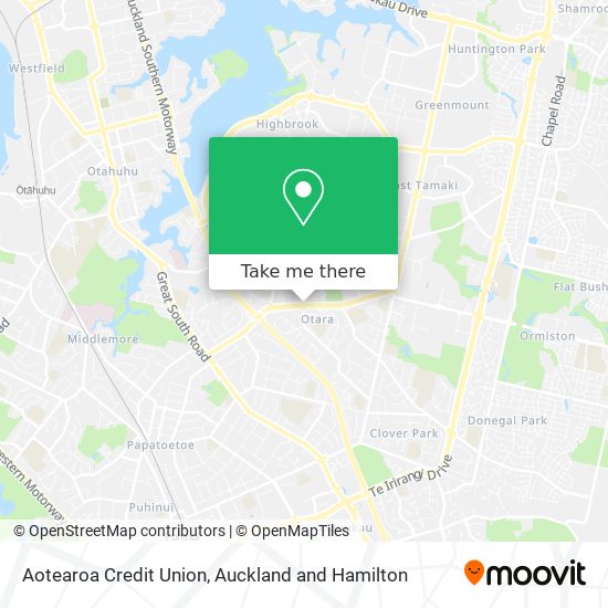 Aotearoa Credit Union map