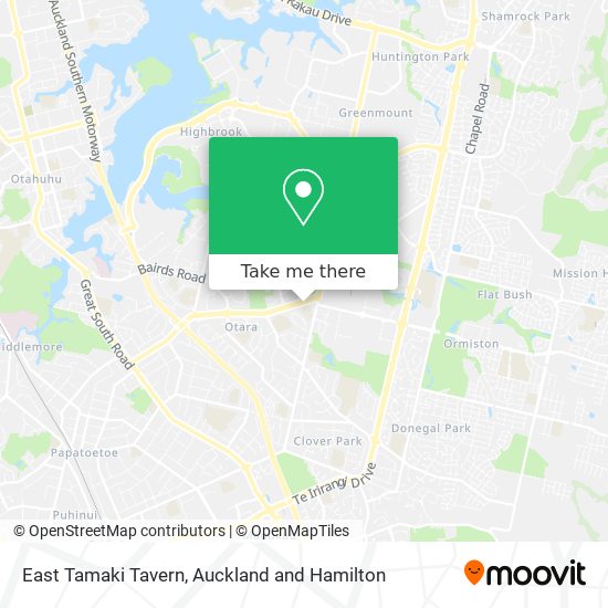 East Tamaki Tavern map