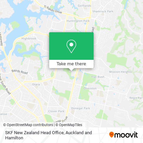 SKF New Zealand Head Office map