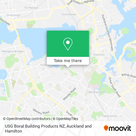 USG Boral Building Products NZ map