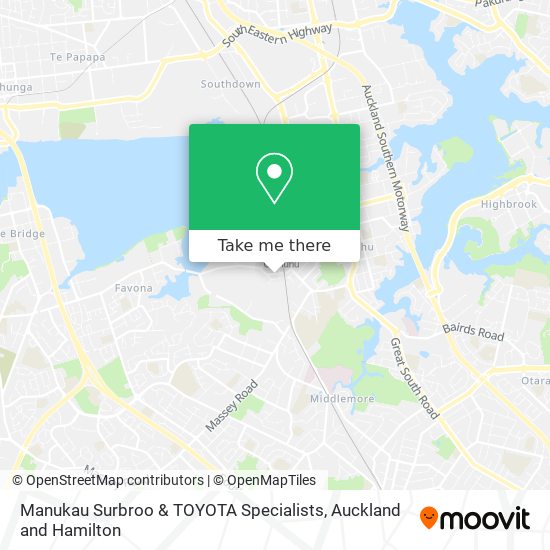 Manukau Surbroo & TOYOTA Specialists map