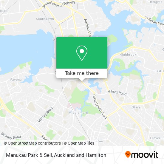 Manukau Park & Sell map