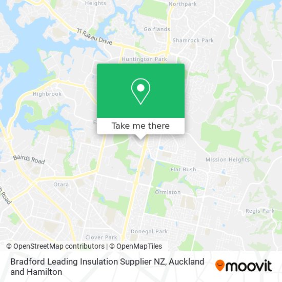 Bradford Leading Insulation Supplier NZ map