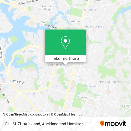 Cal ISUZU Auckland map