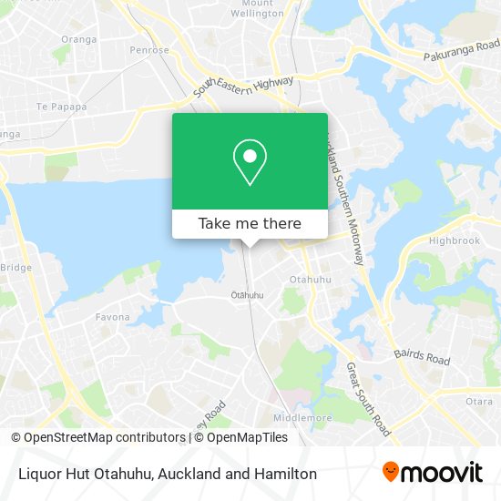 Liquor Hut Otahuhu map